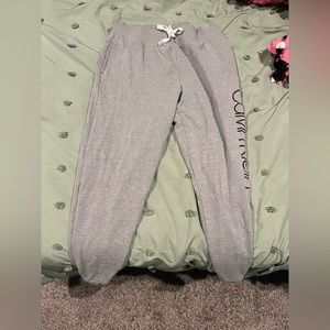 gray calvin klein lightweight joggers